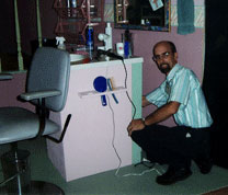 Jeff puts the final touches on the set of "Steel Magnolias".